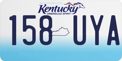 KY license plate 158UYA