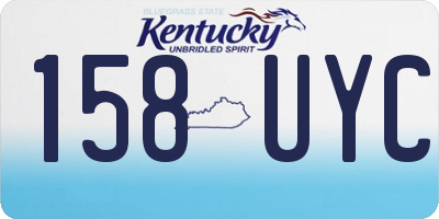 KY license plate 158UYC
