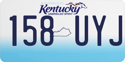 KY license plate 158UYJ