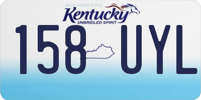 KY license plate 158UYL