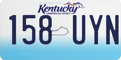 KY license plate 158UYN