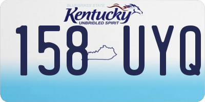 KY license plate 158UYQ