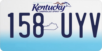 KY license plate 158UYV