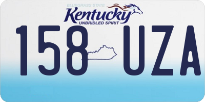KY license plate 158UZA