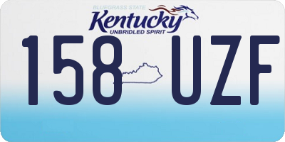 KY license plate 158UZF