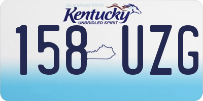 KY license plate 158UZG