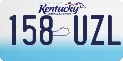 KY license plate 158UZL