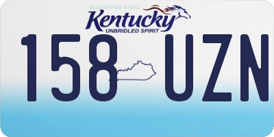 KY license plate 158UZN