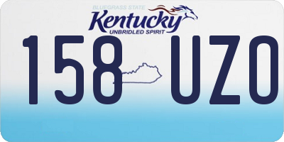 KY license plate 158UZO