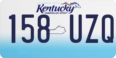 KY license plate 158UZQ