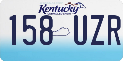 KY license plate 158UZR