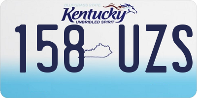 KY license plate 158UZS