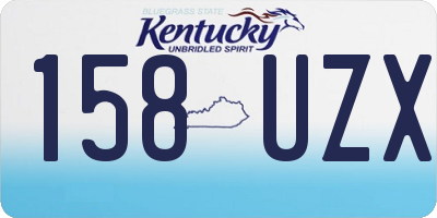 KY license plate 158UZX