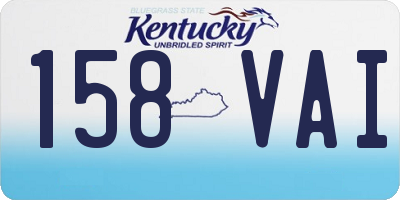 KY license plate 158VAI