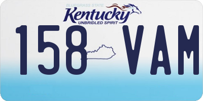 KY license plate 158VAM