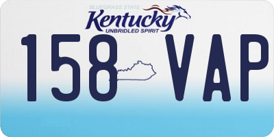 KY license plate 158VAP