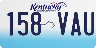 KY license plate 158VAU
