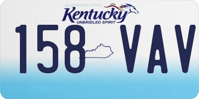 KY license plate 158VAV