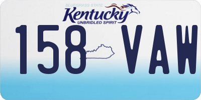 KY license plate 158VAW