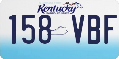 KY license plate 158VBF