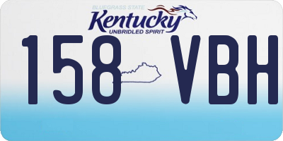 KY license plate 158VBH