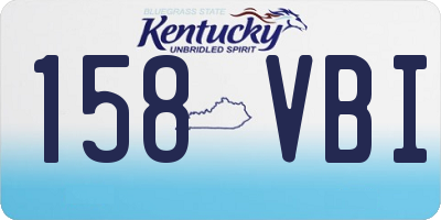 KY license plate 158VBI