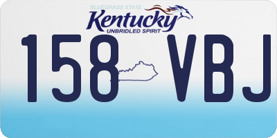 KY license plate 158VBJ
