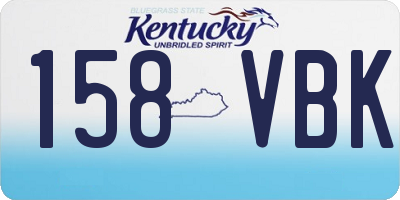KY license plate 158VBK
