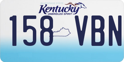 KY license plate 158VBN