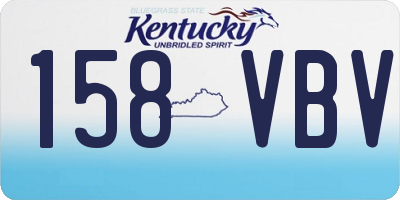 KY license plate 158VBV