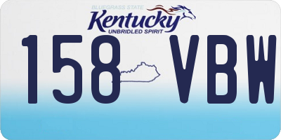 KY license plate 158VBW