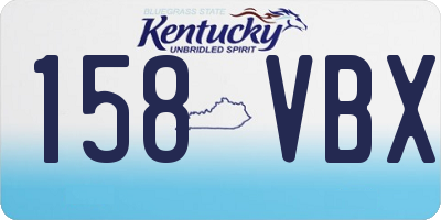 KY license plate 158VBX