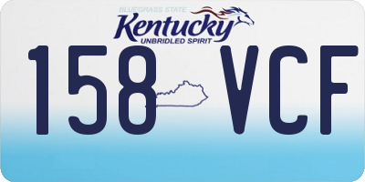 KY license plate 158VCF