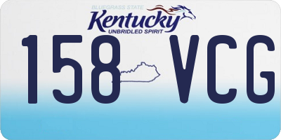 KY license plate 158VCG