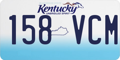 KY license plate 158VCM