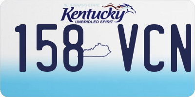KY license plate 158VCN