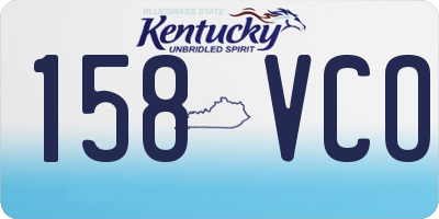 KY license plate 158VCO
