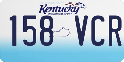 KY license plate 158VCR