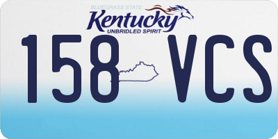 KY license plate 158VCS