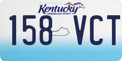 KY license plate 158VCT