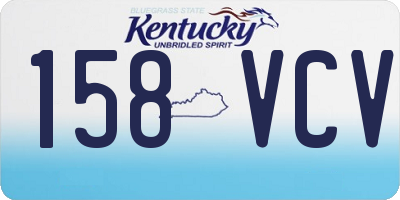 KY license plate 158VCV