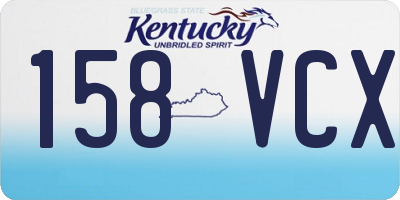 KY license plate 158VCX