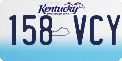 KY license plate 158VCY