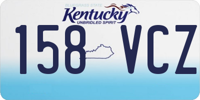 KY license plate 158VCZ