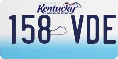 KY license plate 158VDE