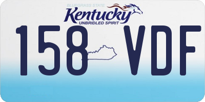 KY license plate 158VDF