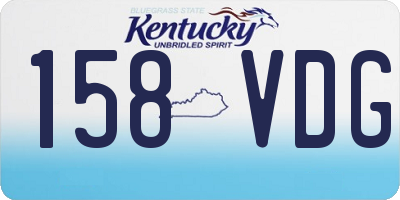 KY license plate 158VDG