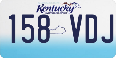 KY license plate 158VDJ