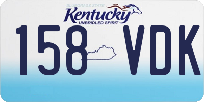 KY license plate 158VDK