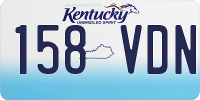 KY license plate 158VDN